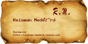 Reisman Medárd névjegykártya